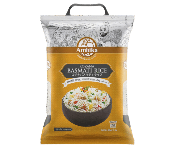 Ambika Rozana Basmati Rice / アンビカ ロザナ バスマティライス – 5kg - Image 1