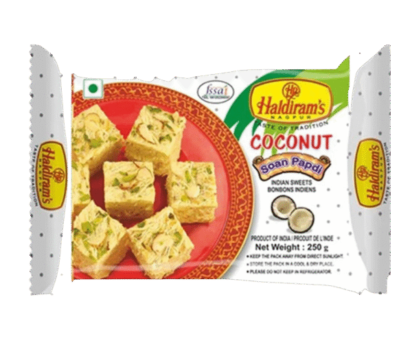 Haldiram’s Coconut Soan Papdi / ココナッツ ソーン パプディ – 250g - Image 1