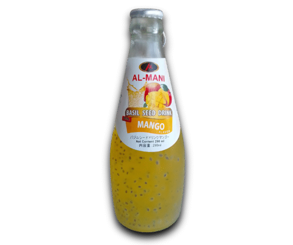 Al-Mani Basil Seed Drink With Mango Flavor / バジルシードドリンク（マンゴーフレーバー）– 290ml - Image 1