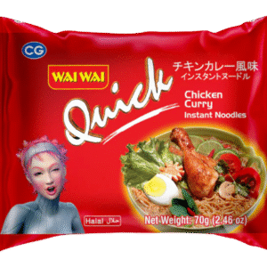(Wai Wai) Quick Chicken Curry Flavor Noodles – 70g