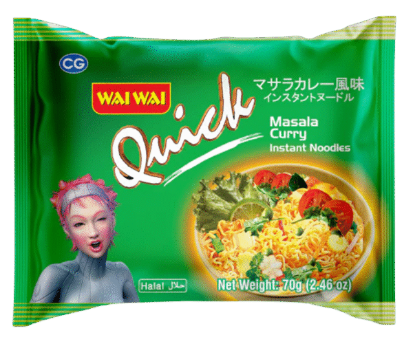 (Wai Wai) Quick Masala Curry Flavor Noodles – 70g - Image 1