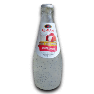 Al-Mani Basil Seed Drink With White Lychee Flavor / バジルシードドリンク（ホワイトライチフレーバー）– 290ml